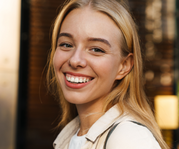 Smiling child in dental chair